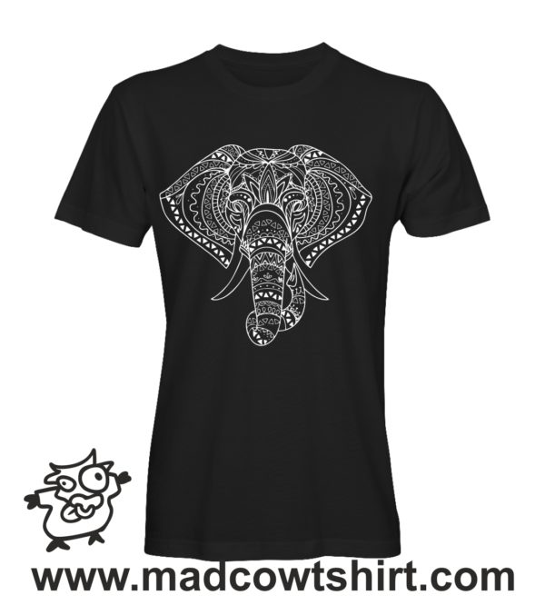015 elefante tshirt nera uomo