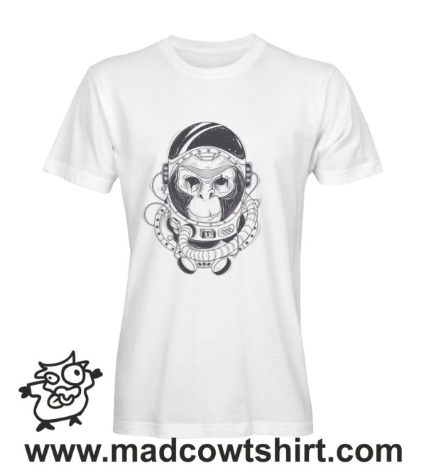026 space monkey tshirt bianca uomo