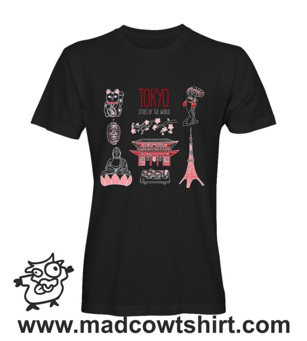 057 tokyo tshirt nera uomo