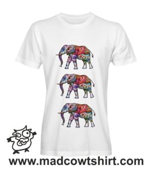 067 elephant tshirt bianca uomo