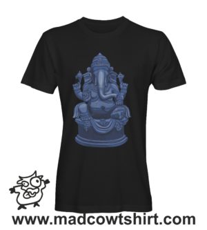 068 ganesha tshirt nera uomo