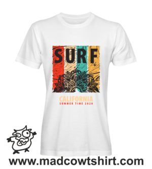 000072 surf california Tshirt Uomo Donna Bambino