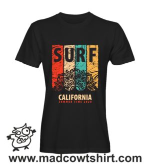 072 surf california tshirt nera uomo