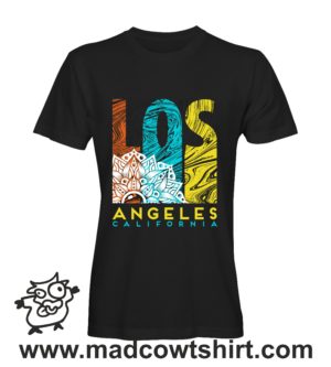 073 los angeles tshirt nera uomo
