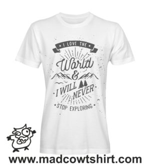 000146 world explorer T-shirt Uomo Donna Bambino