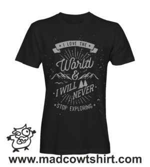 Alternative view of 000146 world explorer T-shirt Uomo Donna Bambino