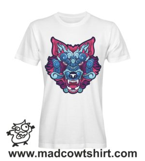 Alternative view of 000157 ethnic wolf T-shirt Uomo Donna Bambino