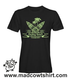 Alternative view of 000178 surfing beach T-shirt Uomo Donna Bambino