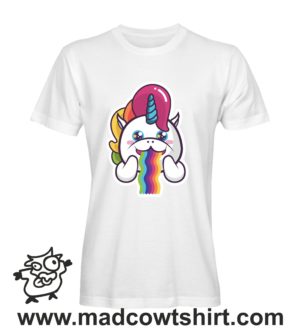Alternative view of 000181 rainbow unicorn T-shirt Uomo Donna Bambino