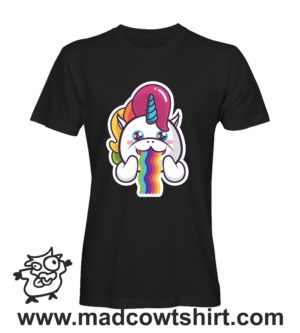 000181 rainbow unicorn T-shirt Uomo Donna Bambino