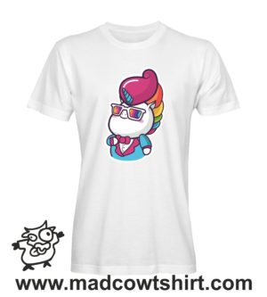 Alternative view of 000183 cool unicorn T-shirt Uomo Donna Bambino