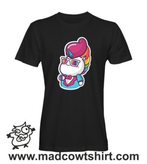 000183 cool unicorn T-shirt Uomo Donna Bambino