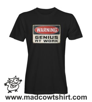 000185 genius at work T-shirt Uomo Donna Bambino