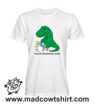 000220 trex drummer T-shirt Uomo Donna Bambino