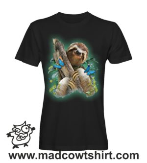 Alternative view of 000224 smile sloth T-shirt Uomo Donna Bambino