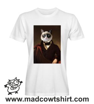 000232 funny cat paint T-shirt Uomo Donna Bambino