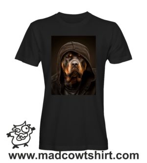 Alternative view of 000238 funny rottweiler paint T-shirt Uomo Donna Bambino