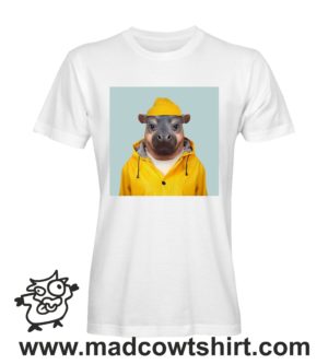 Alternative view of 000239 funny hippo paint T-shirt Uomo Donna Bambino