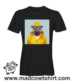 000239 funny hippo paint T-shirt Uomo Donna Bambino