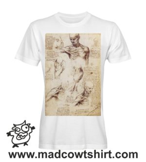 Alternative view of 000275 Leonardo da vinci uomo anatomia T-shirt Uomo Donna Bambino