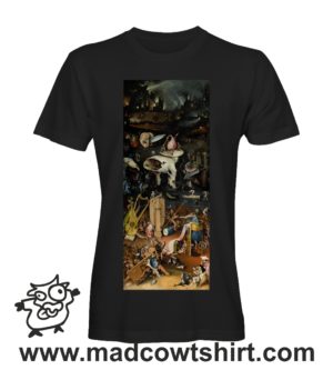 Alternative view of 000286 Hieronymus Bosch - The Garden of Earthly Delights - Hell T-shirt Uomo Donna Bambino