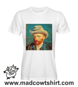 000296 van gogh autoritratto T-shirt Uomo Donna Bambino