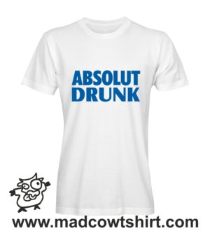 000318 absolut drunk T-shirt Uomo Donna Bambino