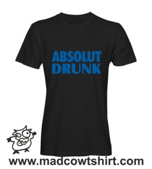 Alternative view of 000318 absolut drunk T-shirt Uomo Donna Bambino