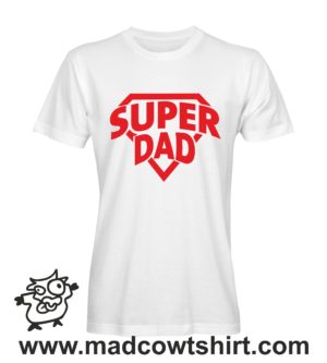 000322 super dad T-shirt Uomo Donna Bambino