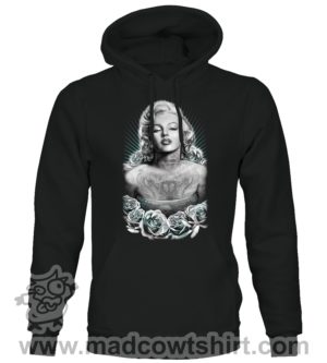 Alternative view of 000356 gangster marilyn monroe Felpa unisex senza o con cappuccio