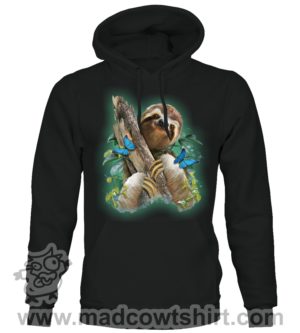 000367 funny sloth Felpa unisex senza o con cappuccio
