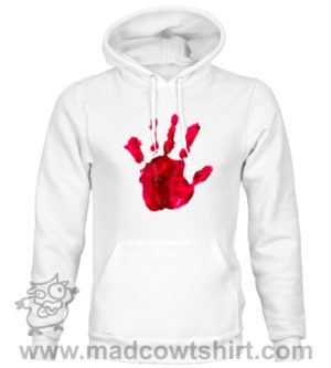 Alternative view of 000377 blood hand Felpa unisex senza o con cappuccio