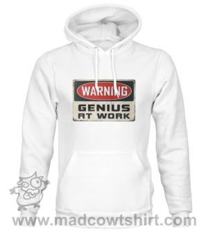 000378 genius at work Felpa unisex senza o con cappuccio