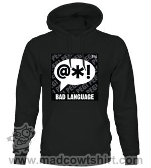 Alternative view of 000380 bad language Felpa unisex senza o con cappuccio