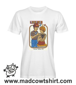 Alternative view of 000465 rainy day fun home tattoo kit T-shirt Uomo Donna Bambino