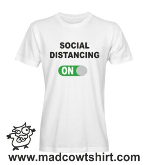 0482 social distancing tshirt uomo bianca