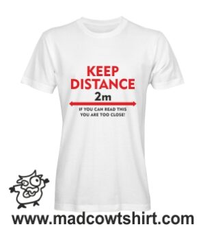 Alternative view of 000493 keep distance T-shirt Uomo Donna Bambino